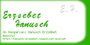 erzsebet hanusch business card